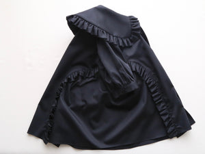 noir kei ninomiya 綿ブロード ブラウス 半袖 丸襟 フリル – CREER