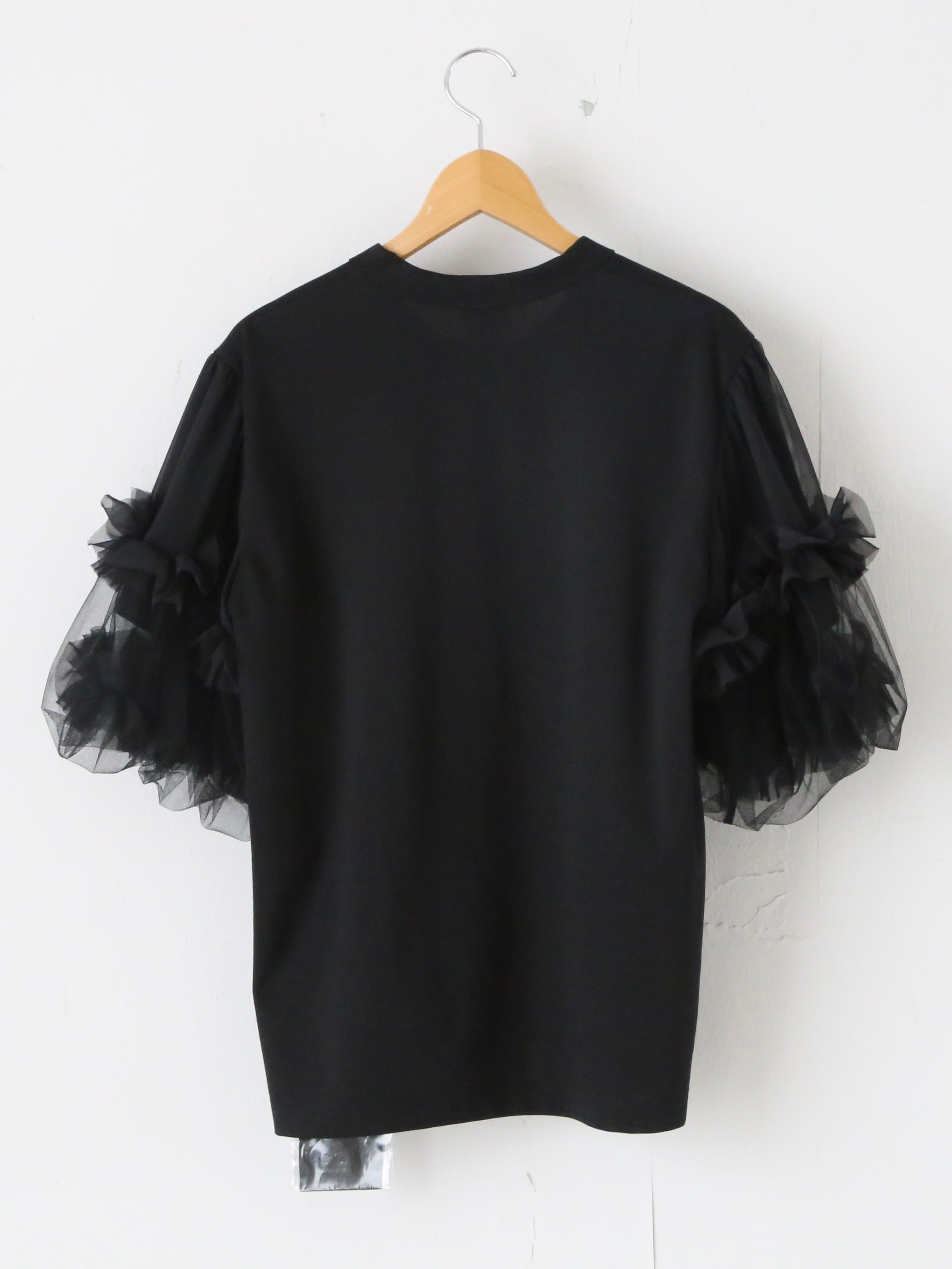 noir kei ninomiya 綿ポンチ×エステルジョーゼット Tシャツ