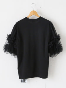 noir kei ninomiya 綿ポンチ×エステルジョーゼット Tシャツ