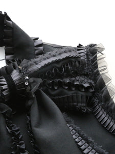 noir kei ninomiya ウールオックス ベスト 胸元リボン 手仕事タック