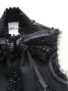 noir kei ninomiya ウールオックス ベスト 胸元リボン 手仕事タック