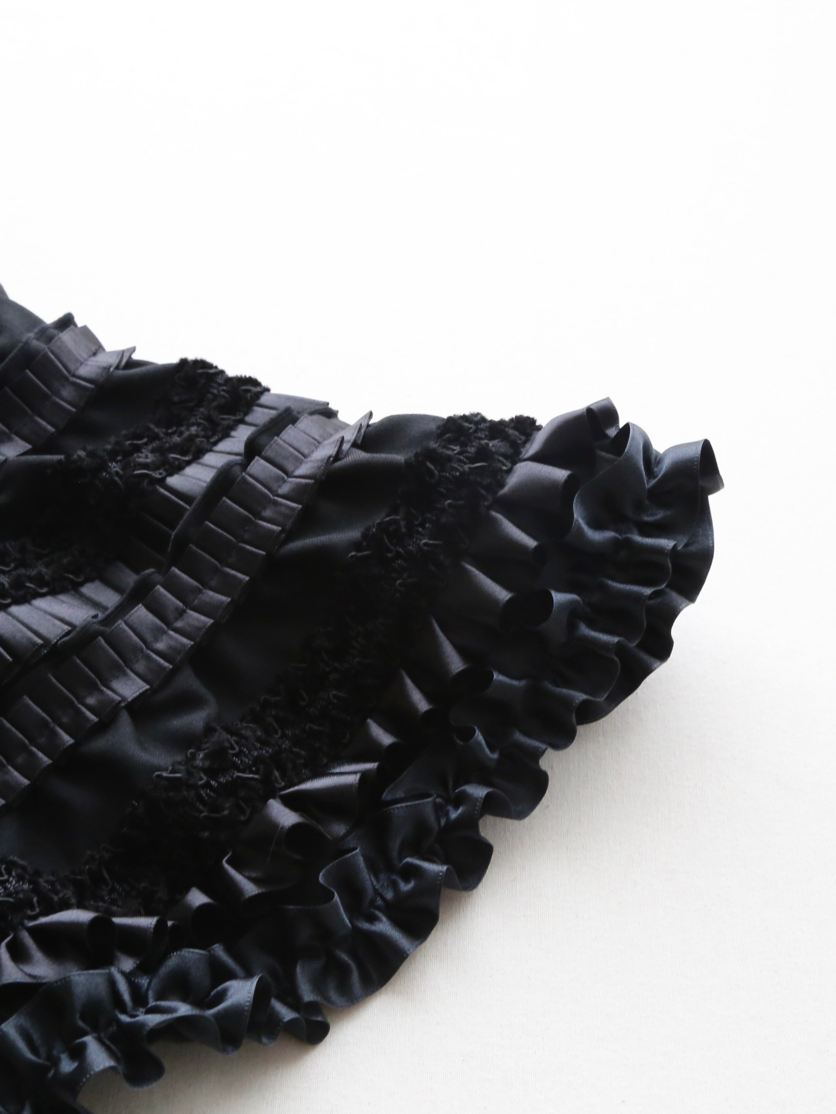 noir kei ninomiya ウールオックス ベスト 胸元リボン 手仕事タック