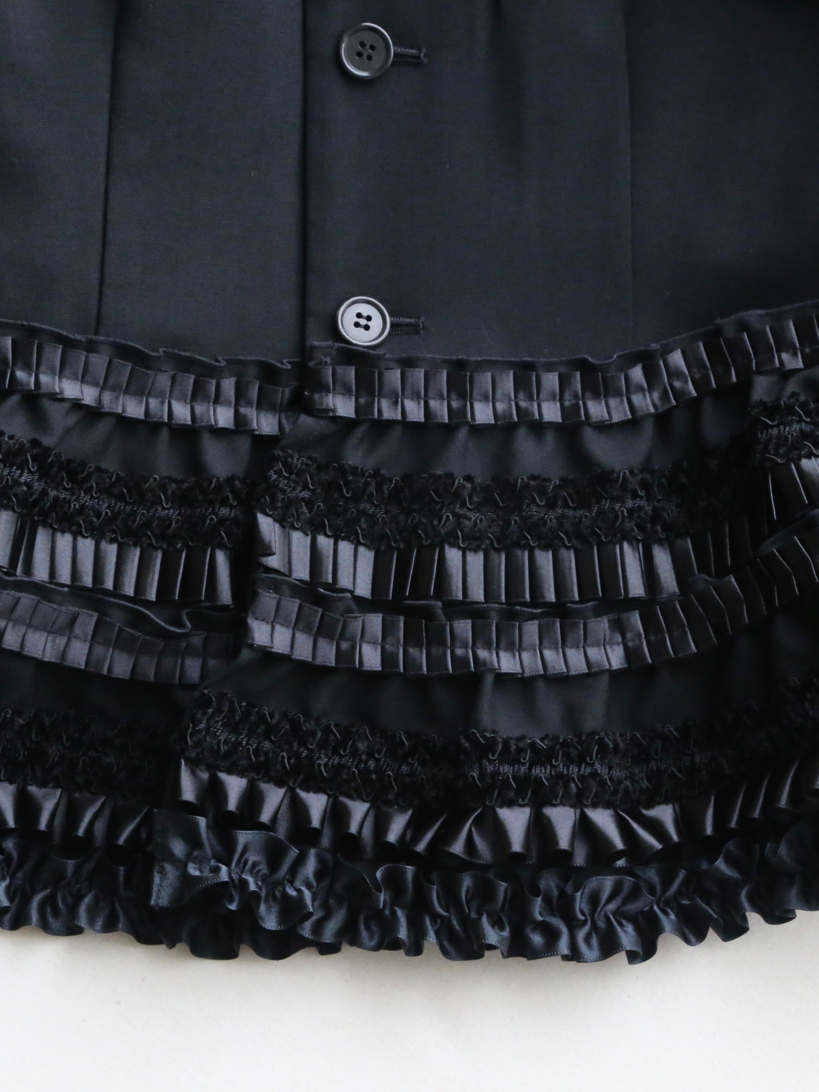 noir kei ninomiya ウールオックス ベスト 胸元リボン 手仕事タック