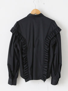 noir kei ninomiya 綿ブロード ブラウス 長袖 丸襟 フリル – CREER