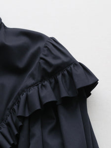 noir kei ninomiya 綿ブロード ブラウス 長袖 丸襟 フリル – CREER