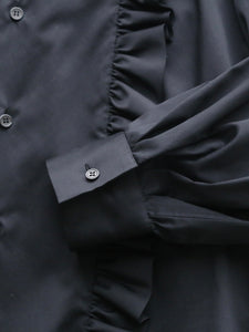 noir kei ninomiya 綿ブロード ブラウス 長袖 丸襟 フリル – CREER