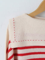 画像をギャラリービューアに読み込む, TOWAVASE バスクプルオーバー (セーラーネック)一本どり [mdm02-05]
