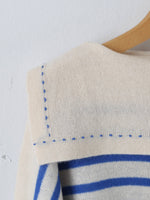 画像をギャラリービューアに読み込む, TOWAVASE バスクプルオーバー (セーラーネック)一本どり [mdm02-05]
