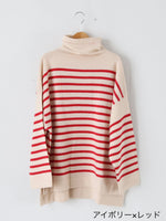 画像をギャラリービューアに読み込む, TOWAVASE バスクプルオーバー (タートルネック)二本どり[mdm02-04]
