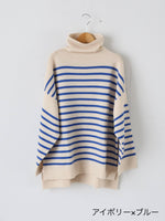 画像をギャラリービューアに読み込む, TOWAVASE バスクプルオーバー (タートルネック)二本どり[mdm02-04]
