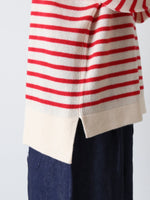 画像をギャラリービューアに読み込む, TOWAVASE バスクプルオーバー (ボートネック) 一本どり [mdm02-01]
