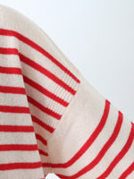 画像をギャラリービューアに読み込む, TOWAVASE バスクプルオーバー (ボートネック) 一本どり [mdm02-01]
