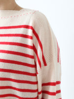 画像をギャラリービューアに読み込む, TOWAVASE バスクプルオーバー (ボートネック) 一本どり [mdm02-01]
