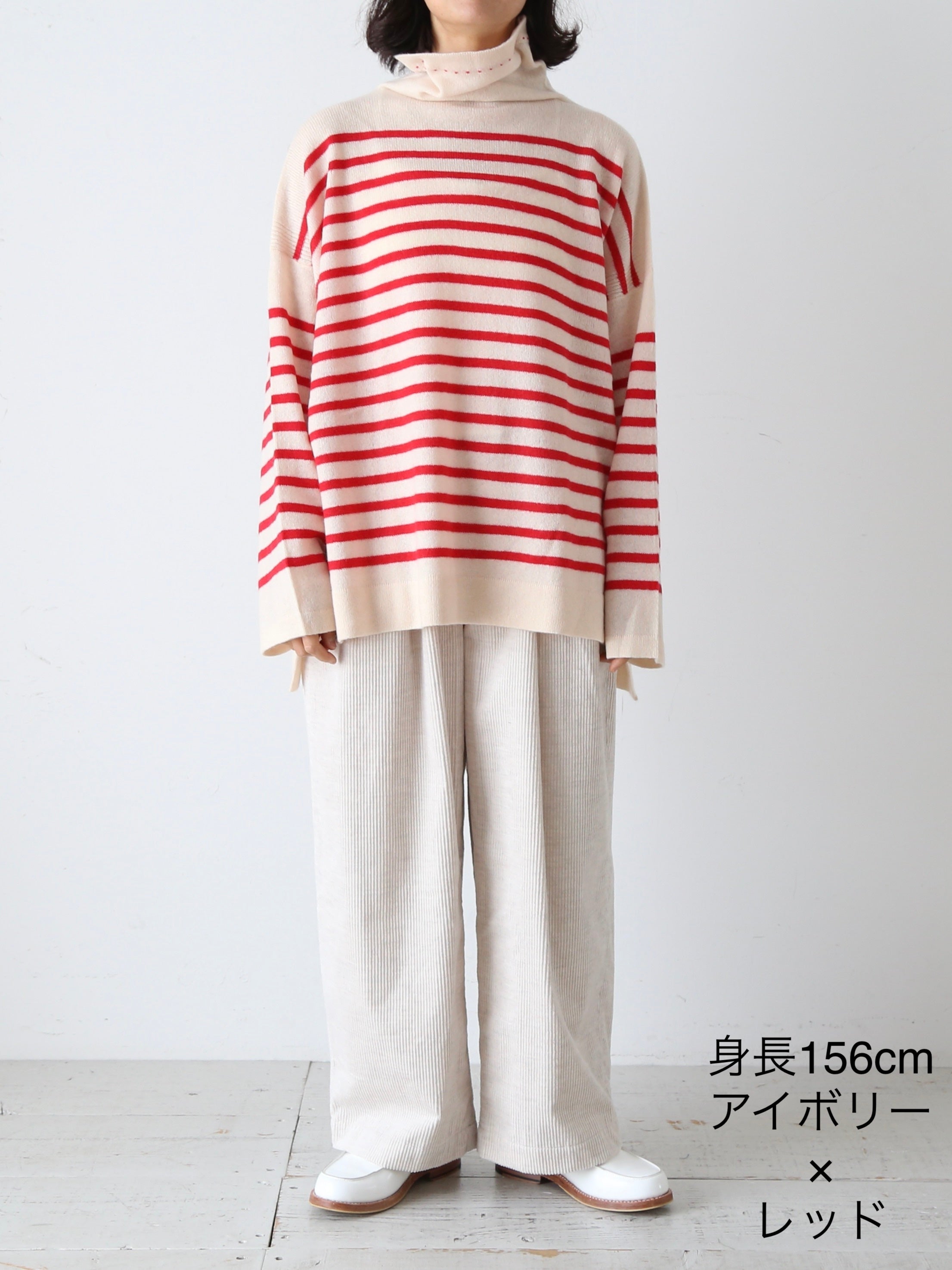 TOWAVASE バスクプルオーバー (タートルネック) 一本どり[mdm02-03]