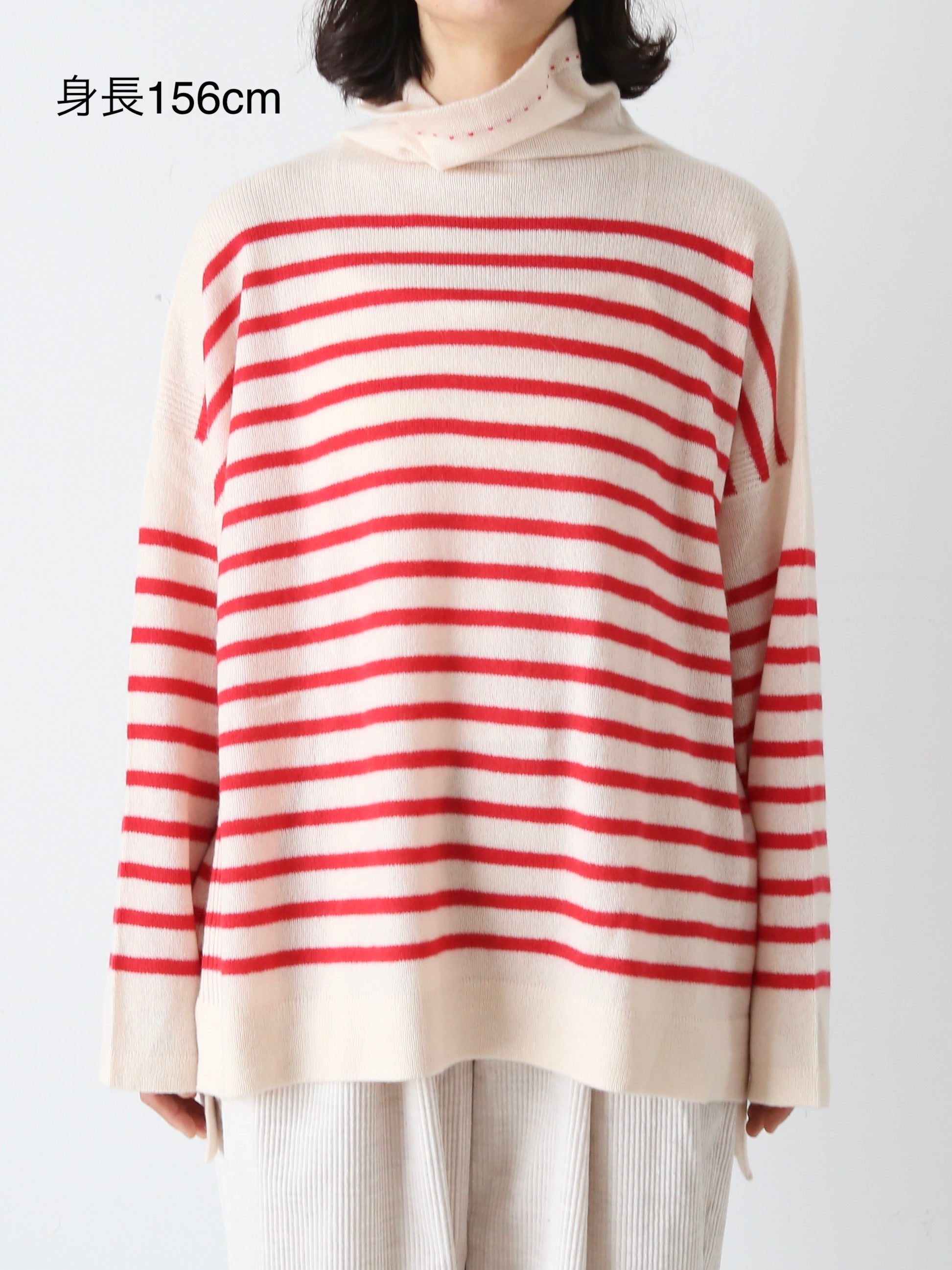 TOWAVASE バスクプルオーバー (タートルネック) 一本どり[mdm02-03]