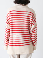 画像をギャラリービューアに読み込む, TOWAVASE バスクプルオーバー (タートルネック) 一本どり[mdm02-03]
