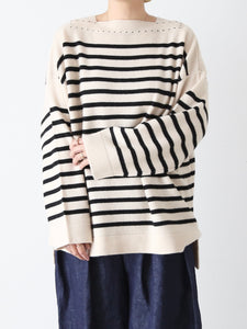 TOWAVASE バスクプルオーバー(ボートネック) 二本どり [mdm02-02] – CREER