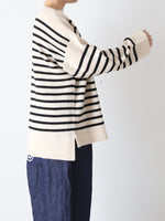 画像をギャラリービューアに読み込む, TOWAVASE バスクプルオーバー(ボートネック) 二本どり [mdm02-02]
