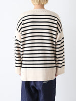 画像をギャラリービューアに読み込む, TOWAVASE バスクプルオーバー(ボートネック) 二本どり [mdm02-02]
