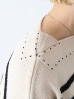 画像をギャラリービューアに読み込む, TOWAVASE バスクプルオーバー(ボートネック) 二本どり [mdm02-02]
