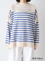 画像をギャラリービューアに読み込む, TOWAVASE バスクプルオーバー (セーラーネック)一本どり [mdm02-05]
