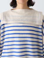 画像をギャラリービューアに読み込む, TOWAVASE バスクプルオーバー (セーラーネック)一本どり [mdm02-05]
