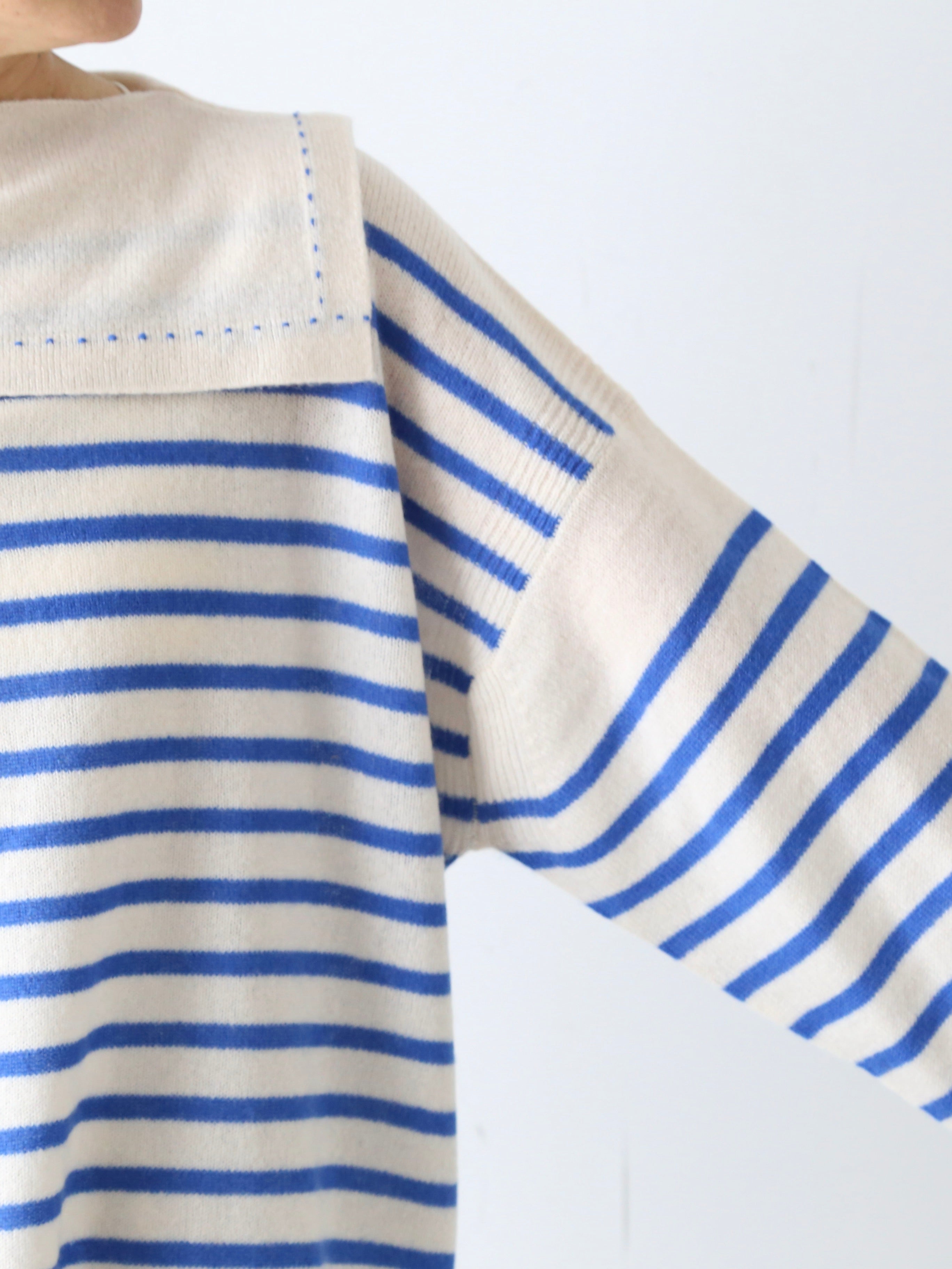 TOWAVASE バスクプルオーバー (セーラーネック)一本どり [mdm02-05]