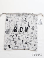 画像をギャラリービューアに読み込む, R&amp;D.M.Co- グラフティドローストリングバッグ(L) [7959]
