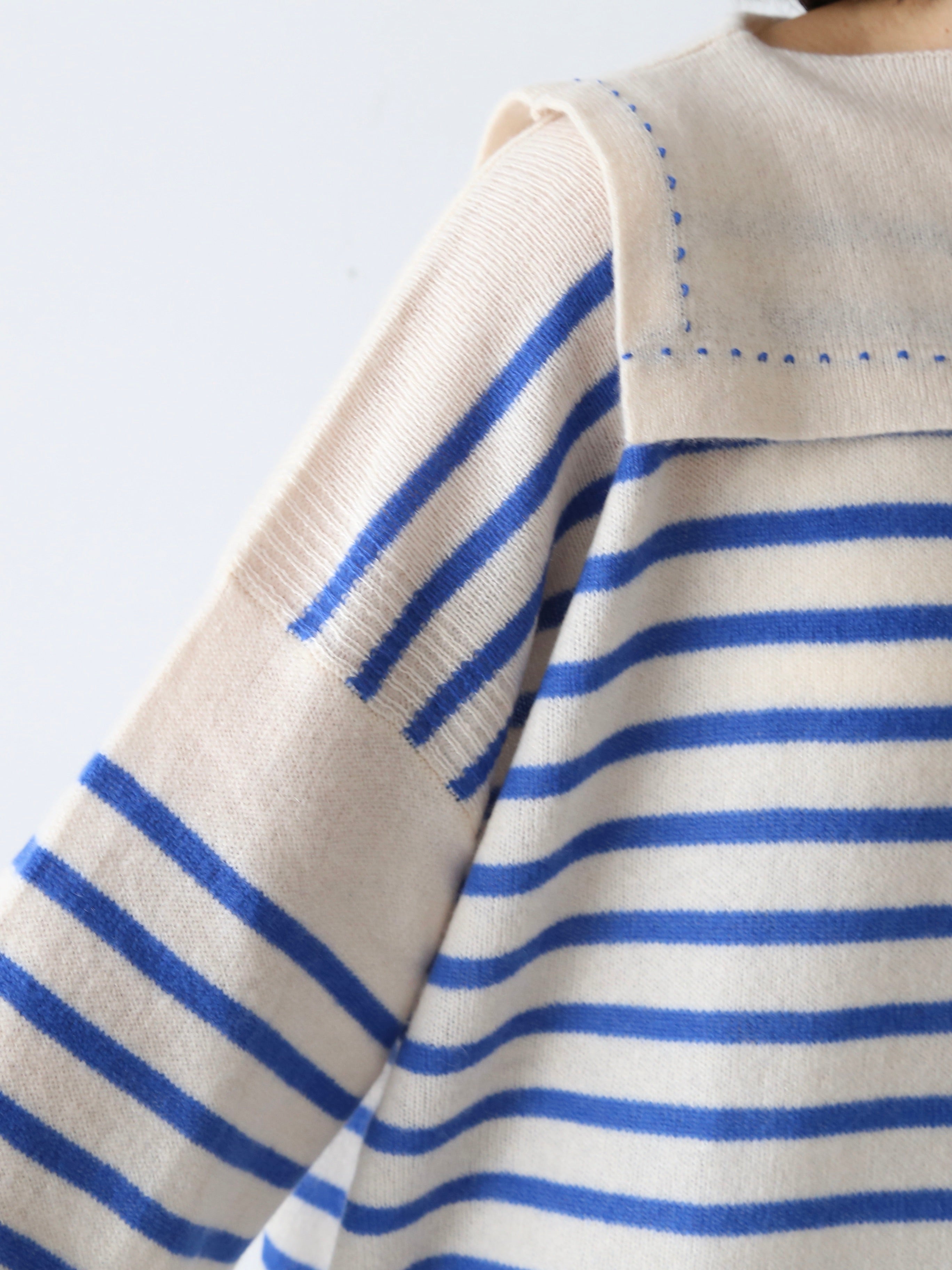 TOWAVASE バスクプルオーバー (セーラーネック)一本どり [mdm02-05]