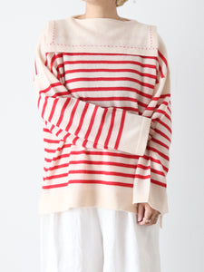 TOWAVASE バスクプルオーバー (セーラーネック)一本どり [mdm02-05