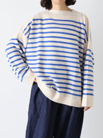 画像をギャラリービューアに読み込む, TOWAVASE バスクプルオーバー (ボートネック) 一本どり [mdm02-01]
