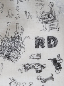 R&D.M.Co- グラフティガーゼショール ストリートアート柄 コットン