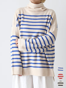 TOWAVASE バスクプルオーバー (タートルネック)二本どり[mdm02-04] – CREER