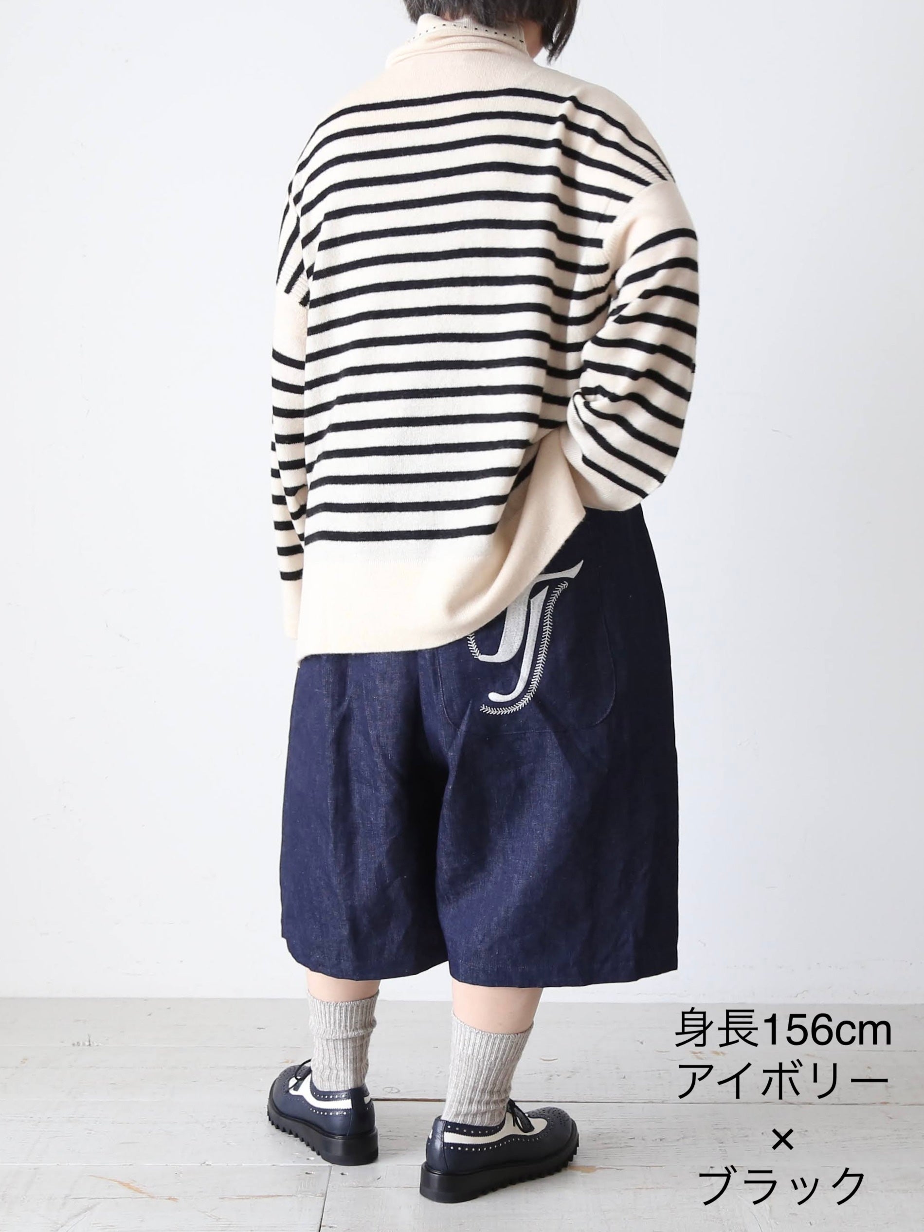 TOWAVASE バスクプルオーバー (タートルネック) 一本どり[mdm02-03]