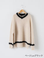 画像をギャラリービューアに読み込む, R&amp;D.M.Co- モヘアクリケットセーター [7827]
