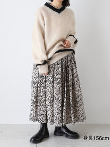 R&D.M.Co- モヘアクリケットセーター Vネック ラグラン オーバーサイズ R&D.M.Co- モヘアクリケットセーター Vネック ラグラン オーバーサイズ