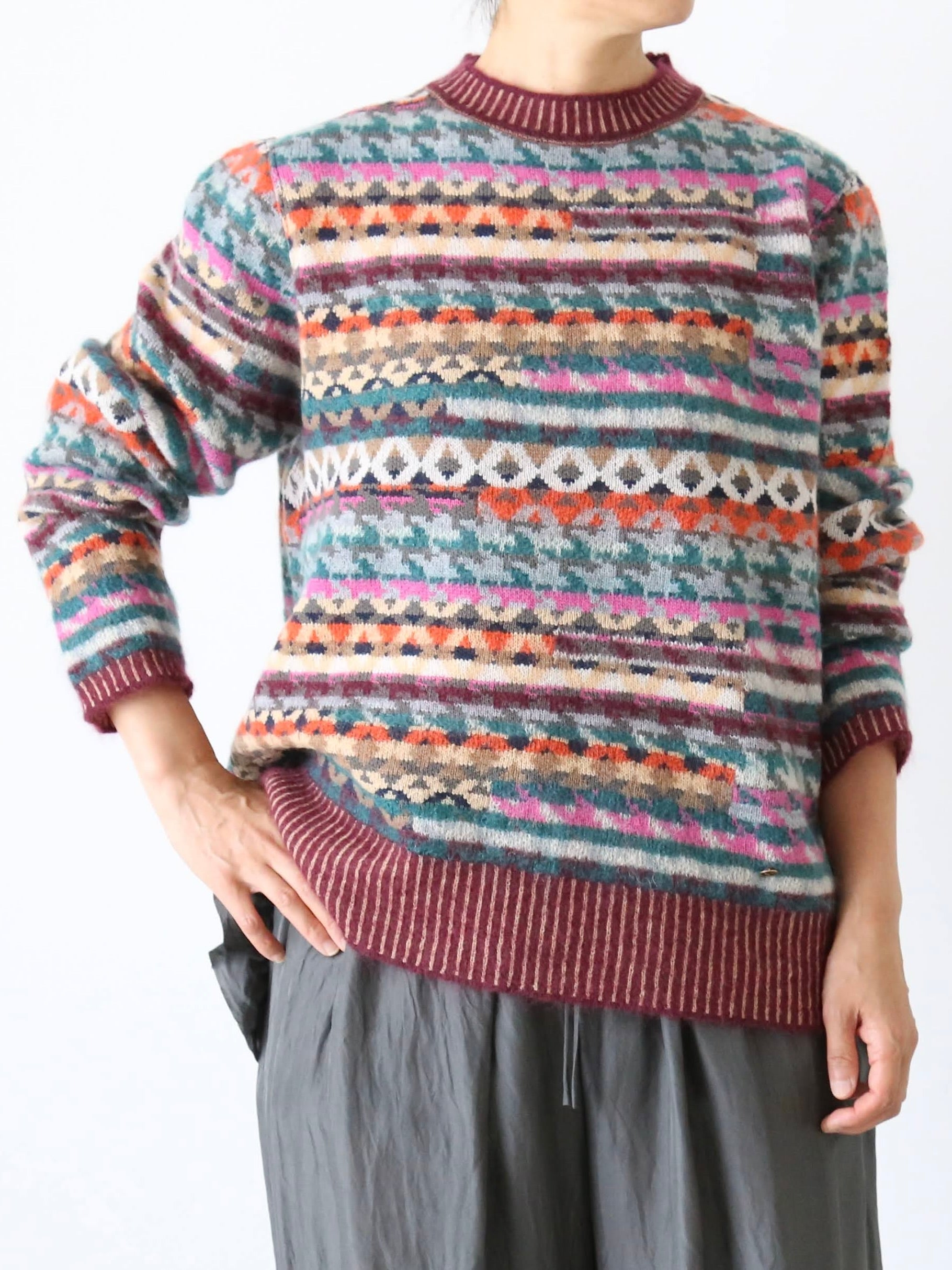 ANTIPAST ジャガードニットプルオーバー[S0302]