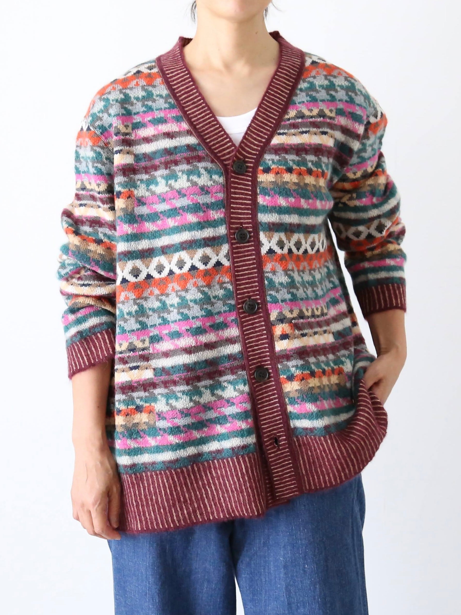 ANTIPAST ニットジャガードカーディガン[S0303]