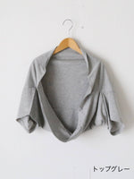 画像をギャラリービューアに読み込む, ALWEL スリーブショールTEE [DB-1]
