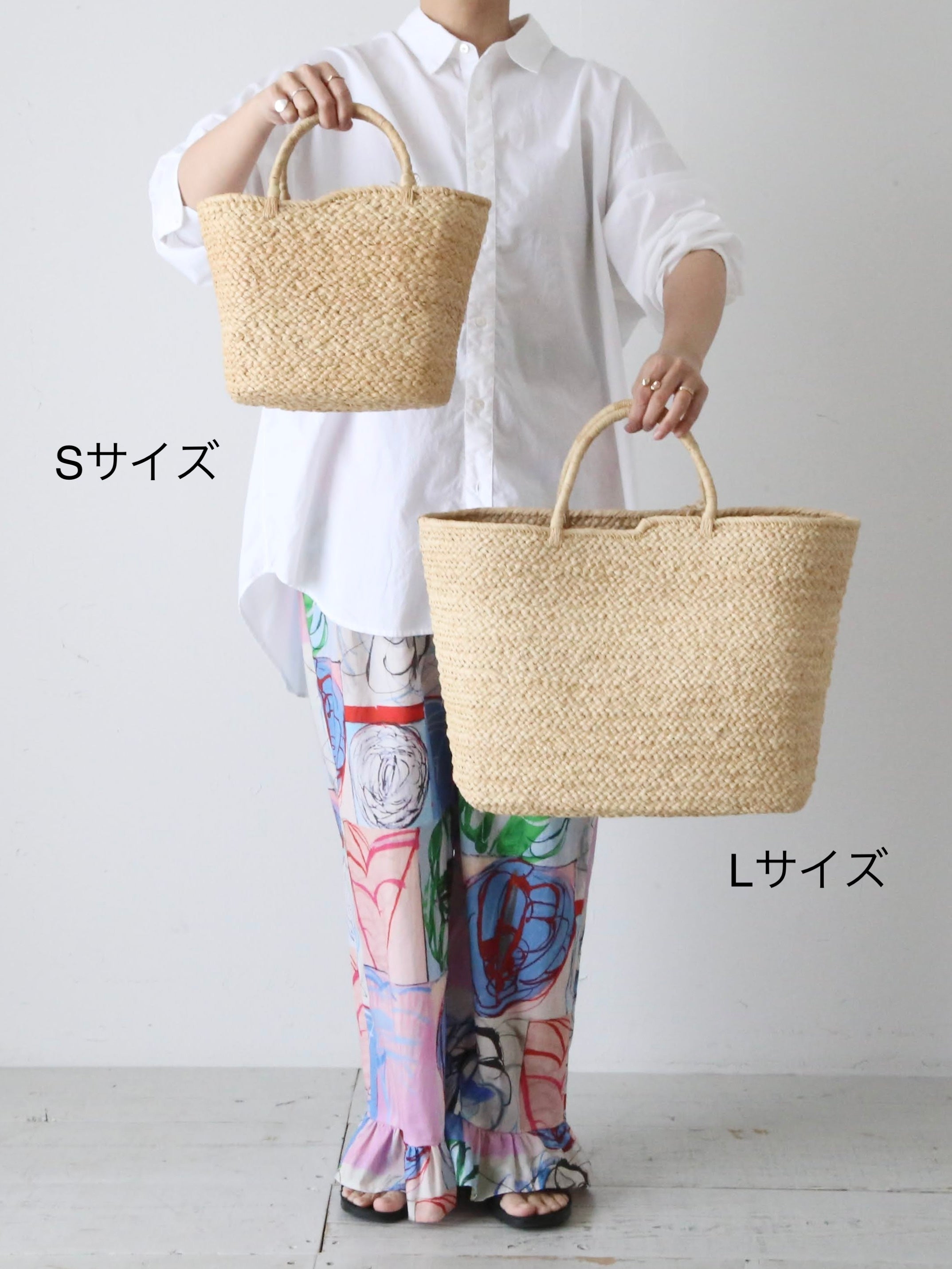 AMPIANA アンピアナ マルシェバッグ(S) ナチュラル ラフィア – CREER