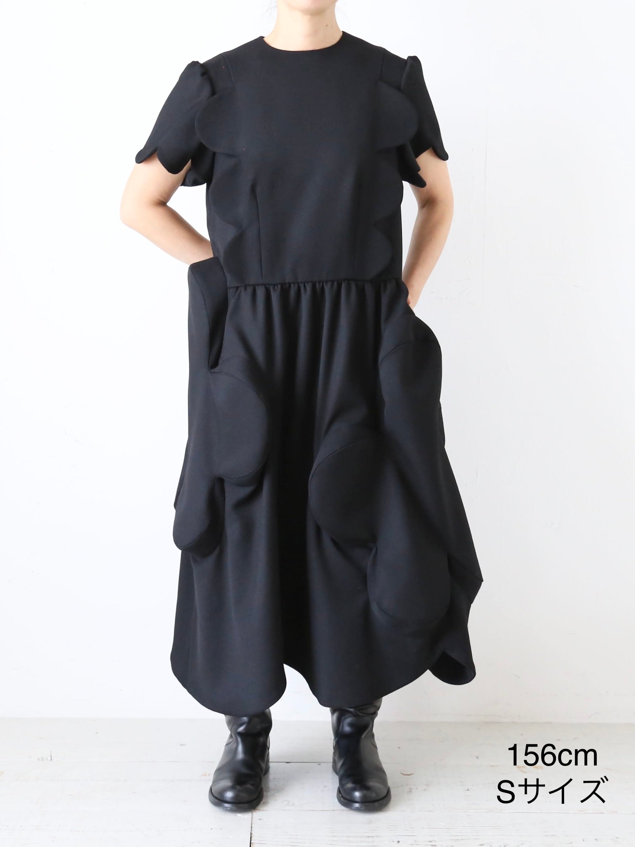noir kei ninomiya ノワールケイニノミヤ ウールギャバジンワンピース