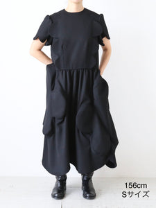 noir kei ninomiya ノワールケイニノミヤ ウールギャバジンワンピース