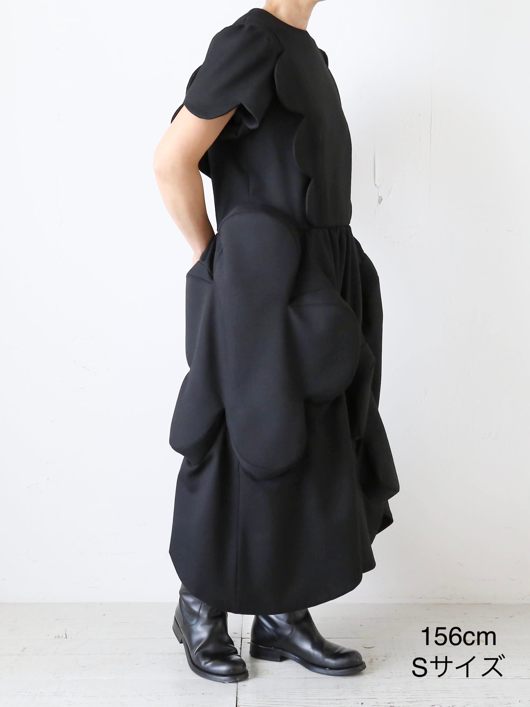 noir kei ninomiya ノワールケイニノミヤ ウールギャバジンワンピース