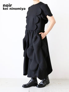 noir kei ninomiya ノワールケイニノミヤ ウールギャバジンワンピース