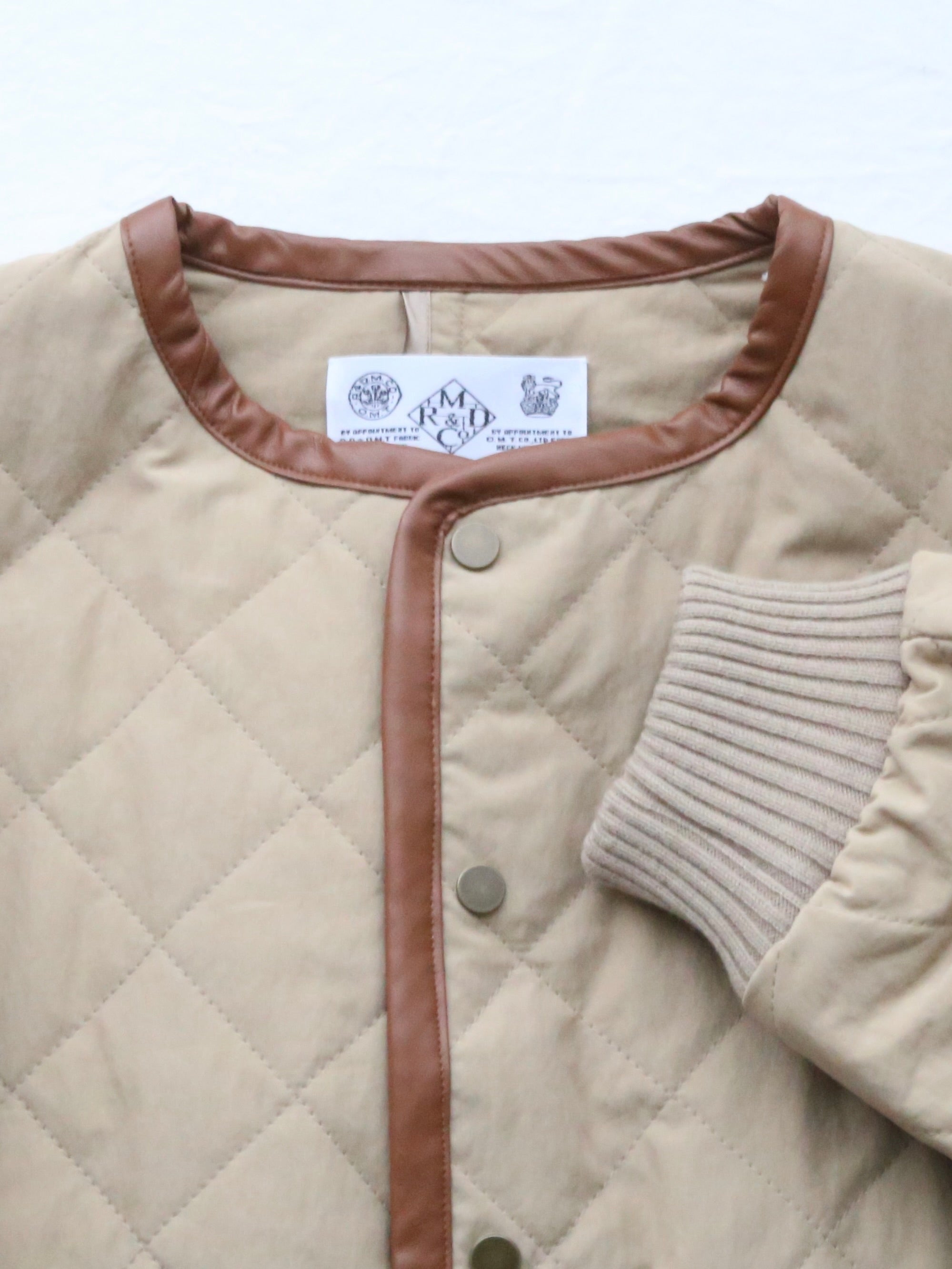 R&D.M.Co- ウォータープルーフキルティングハーフコート [7730]