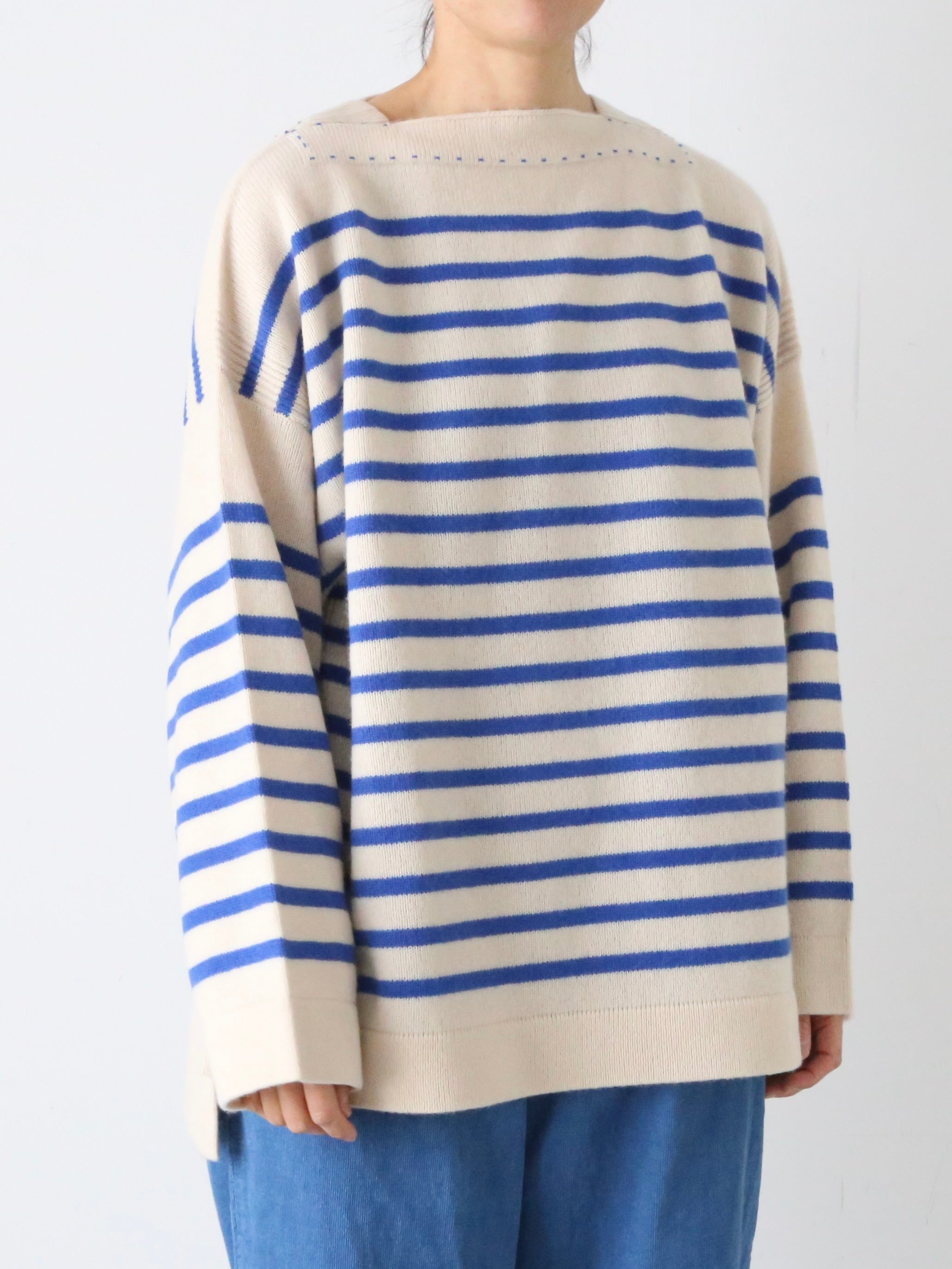 TOWAVASE バスクプルオーバー(ボートネック) 二本どり [mdm02-02]