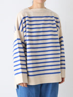 画像をギャラリービューアに読み込む, TOWAVASE バスクプルオーバー(ボートネック) 二本どり [mdm02-02]
