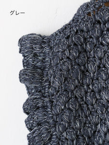 BUNON ブノン インド手紡ぎカディ 手刺繍 ハンドクロシェジレ – CREER