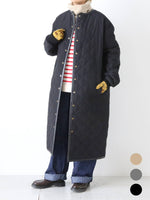 画像をギャラリービューアに読み込む, R&amp;D.M.Co- ウォータープルーフキルティングロングコート [7729]
