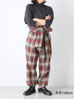 画像をギャラリービューアに読み込む, R&amp;D.M.Co- ウールタータンチェックジャンプスーツ [5905]
